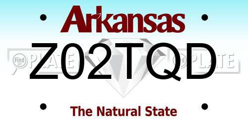 Z02TQD Arkansas License Plate