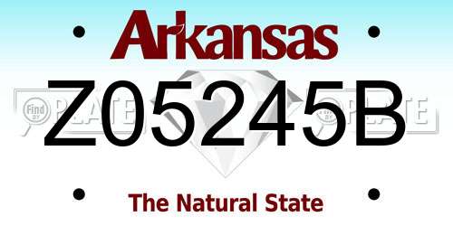 Z05245B Arkansas License Plate