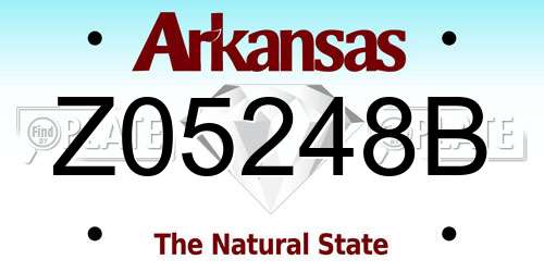 Z05248B Arkansas License Plate