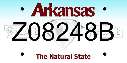 Z08248B Arkansas License Plate