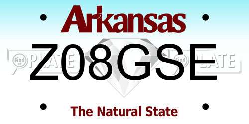 Z08GSE Arkansas License Plate