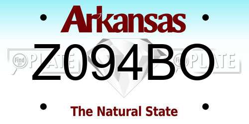 Z094BO Arkansas License Plate