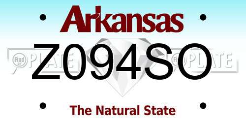 Z094SO Arkansas License Plate