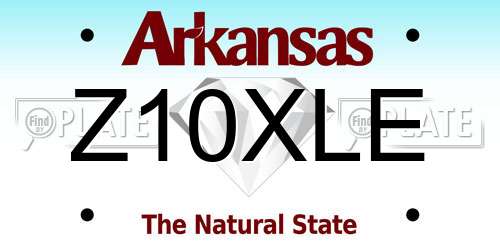 Z10XLE Arkansas License Plate
