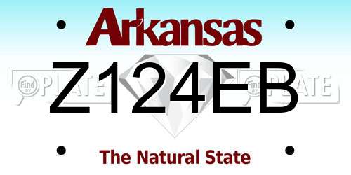 Z124EB Arkansas License Plate