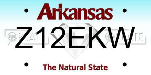 Z12EKW Arkansas License Plate