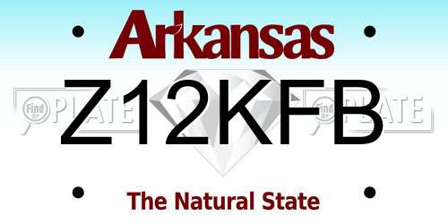 Z12KFB Arkansas License Plate