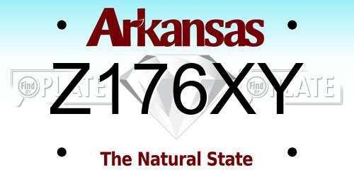 Z176XY Arkansas License Plate