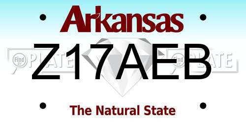 Z17AEB Arkansas License Plate