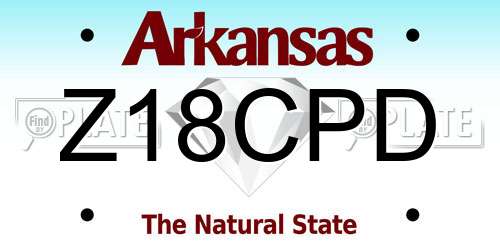 Z18CPD Arkansas License Plate