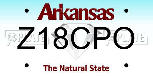 Z18CPO Arkansas License Plate