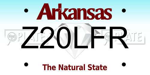 Z20LFR Arkansas License Plate