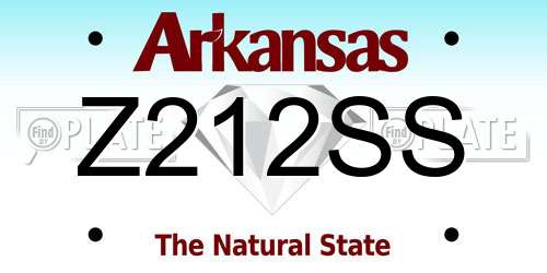 Z212SS Arkansas License Plate