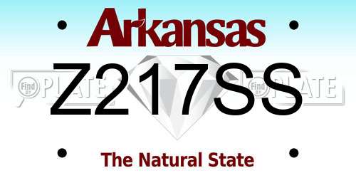 Z217SS Arkansas License Plate