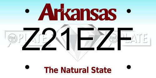 Z21EZF Arkansas License Plate