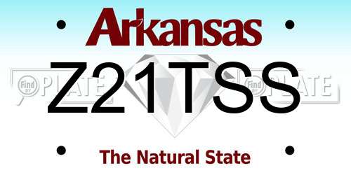 Z21TSS Arkansas License Plate
