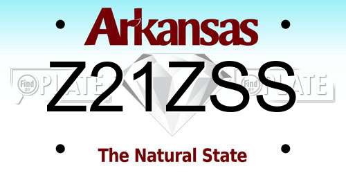 Z21ZSS Arkansas License Plate