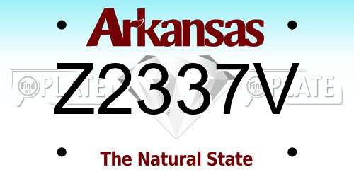 Z2337V Arkansas License Plate