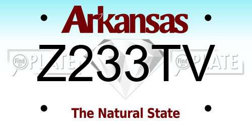 Z233TV Arkansas License Plate