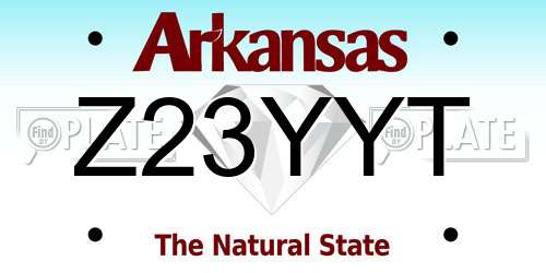 Z23YYT Arkansas License Plate
