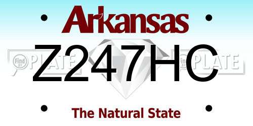 Z247HC Arkansas License Plate