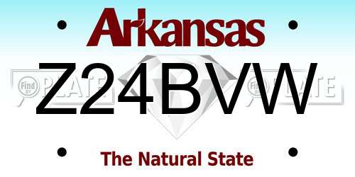 Z24BVW Arkansas License Plate