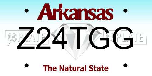 Z24TGG Arkansas License Plate
