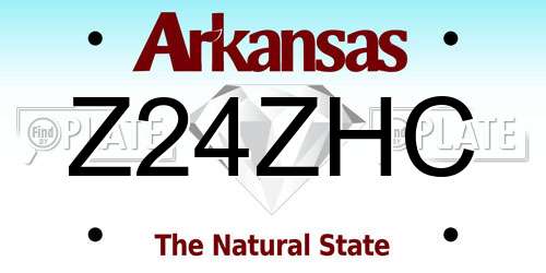 Z24ZHC Arkansas License Plate