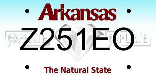Z251EO Arkansas License Plate