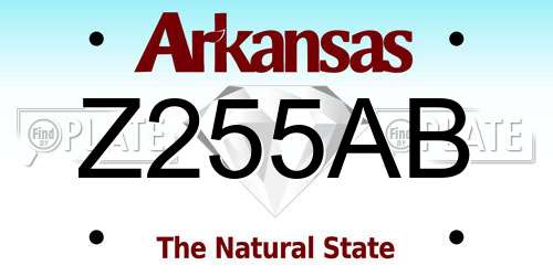 Z255AB Arkansas License Plate