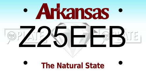 Z25EEB Arkansas License Plate