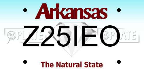 Z25IEO Arkansas License Plate