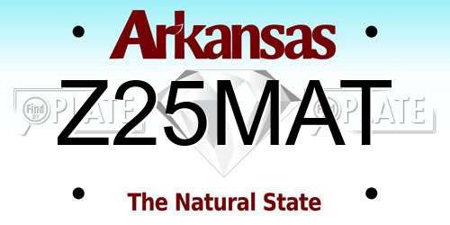 Z25MAT Arkansas License Plate