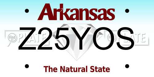 Z25YOS Arkansas License Plate