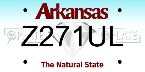 Z271UL Arkansas License Plate