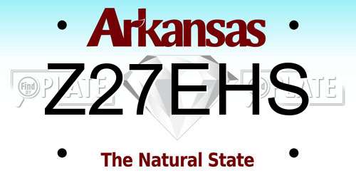 Z27EHS Arkansas License Plate