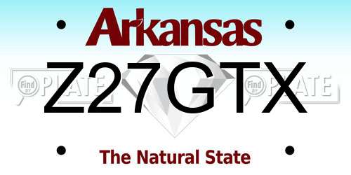 Z27GTX Arkansas License Plate