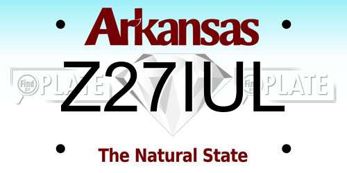 Z27IUL Arkansas License Plate