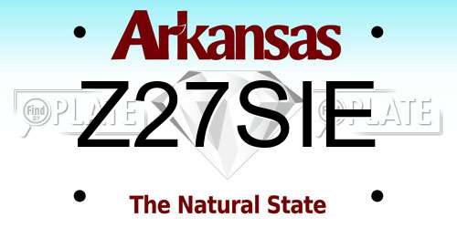 Z27SIE Arkansas License Plate