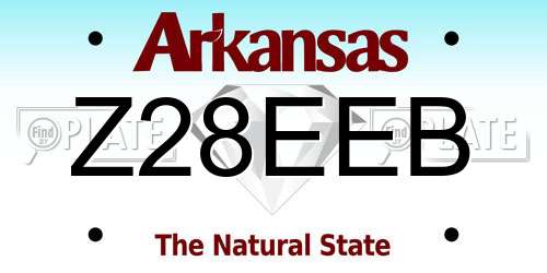 Z28EEB Arkansas License Plate