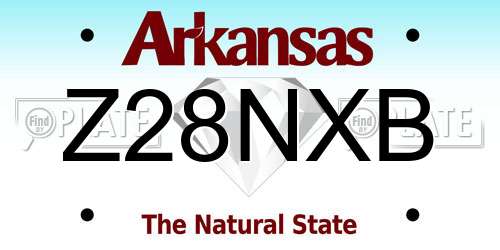 Z28NXB Arkansas License Plate