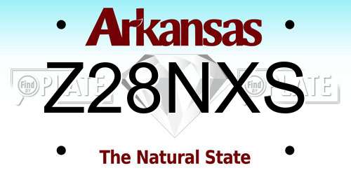 Z28NXS Arkansas License Plate