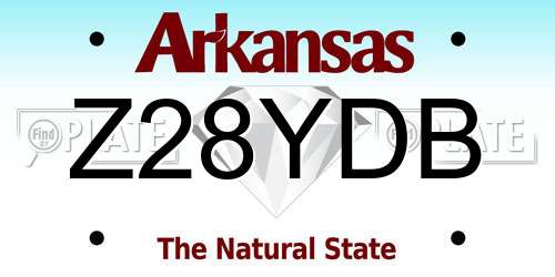 Z28YDB Arkansas License Plate