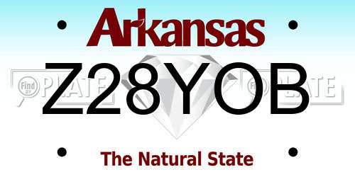 Z28YOB Arkansas License Plate
