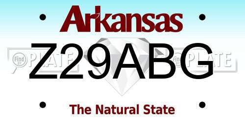 Z29ABG Arkansas License Plate