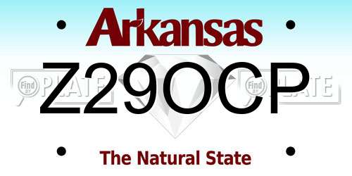 Z29OCP Arkansas License Plate
