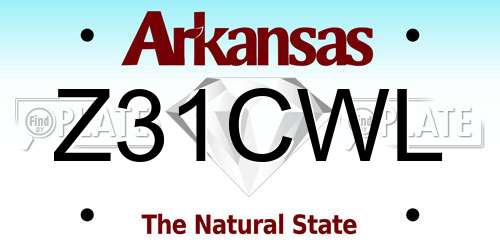 Z31CWL Arkansas License Plate