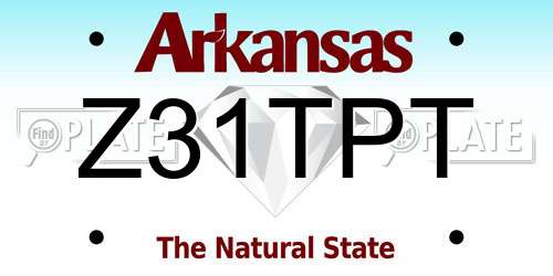 Z31TPT Arkansas License Plate