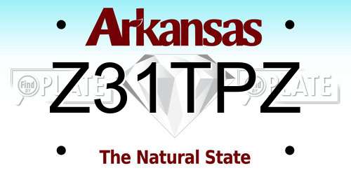 Z31TPZ Arkansas License Plate