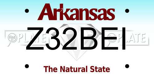 Z32BEI Arkansas License Plate